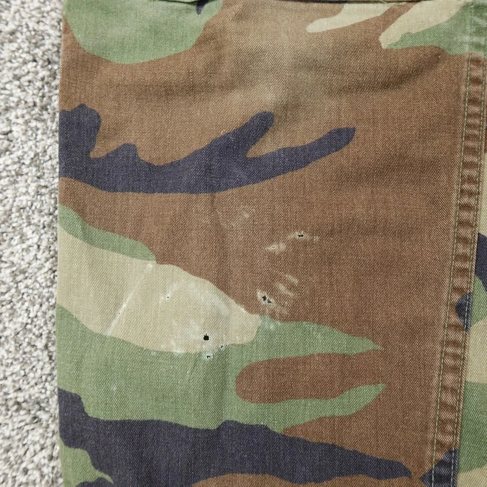 Military Pants Mens S Woodland Camo Combat Trouser Cargo Paratrooper Double Knee